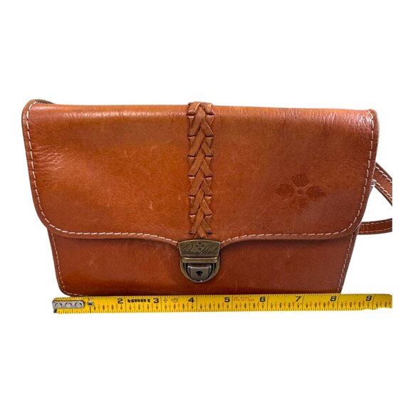Patricia Nash British Tan Leather Bianco Crossbody Organizer Shoulder Handbag SE - Picture 4 of 16